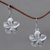 Sterling silver flower earrings, 'Frangipani' - Floral Sterling Silver Dangle Earrings thumbail