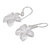 Sterling silver flower earrings, 'Frangipani' - Floral Sterling Silver Dangle Earrings (image 2b) thumbail