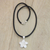 Sterling silver pendant necklace, 'Frangipani' - Hand Crafted Women's Floral Sterling Silver Necklace (image p142322) thumbail