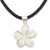 Sterling silver pendant necklace, 'Frangipani' - Hand Crafted Women's Floral Sterling Silver Necklace thumbail