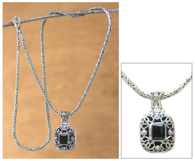 Quartz necklace, 'Balinese Kingdom' - Quartz necklace