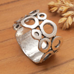 Sterling silver band ring, 'Afternoon' - Sterling Silver Band Ring