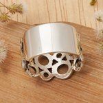 Sterling silver band ring, 'Afternoon' - Sterling Silver Band Ring