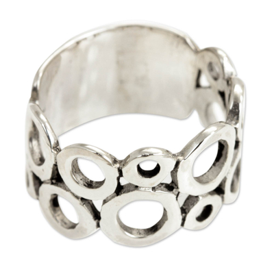 Sterling silver band ring, 'Afternoon' - Sterling Silver Band Ring