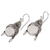 Pearl and peridot dangle earrings, 'Day Dreamers' - Pearl and Peridot Carved Bone Earrings (image 2d) thumbail
