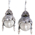 Pearl and peridot dangle earrings, 'Day Dreamers' - Pearl and Peridot Carved Bone Earrings (image 2e) thumbail