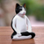 Wood statuette, 'Yoga Cat' - Wood statuette (image 2b) thumbail