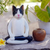 Wood statuette, 'Yoga Cat' - Wood statuette (image 2j) thumbail