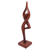 Wood statuette, 'Prayer' - Suar Wood Sculpture (image 2b) thumbail