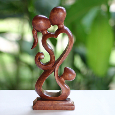 Escultura de madera - Escultura de madera indonesia única