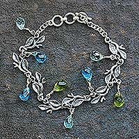 Sterling silver charm bracelet, 'Rainforest' - Sterling Silver Charm Bracelet