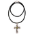 Peridot cross necklace, 'Balinese Cross' - Handmade Religious Peridot Necklace thumbail