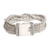 Sterling silver braided bracelet, 'Embrace Unity' - Sterling Silver Wristband Bracelet  thumbail