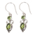 Peridot dangle earrings, 'Crown Princess' - Peridot Sterling Silver Dangle Earrings thumbail