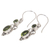 Peridot dangle earrings, 'Crown Princess' - Peridot Sterling Silver Dangle Earrings (image 2b) thumbail