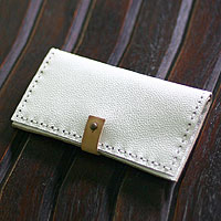 Leather wallet, Urban White