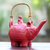 Ceramic teapot, 'Buddha and the Ruby Elephant' - Hand Made Indonesian Ceramic Teapot (image 2) thumbail