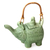 Ceramic teapot, 'Buddha and the Jade Elephant' - Artisan Crafted Ceramic Teapot thumbail