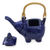 Ceramic teapot, 'Buddha and the Sapphire Elephant' - Handcrafted Ceramic Teapot (image 2b) thumbail