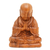 Wood sculpture, 'Little Buddha Praying' - Unique Buddhism Wood Sculpture