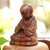 Wood sculpture, 'Little Buddha Praying' - Unique Buddhism Wood Sculpture (image 2b) thumbail