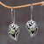 Peridot drop earrings, 'Dancing Dewdrops' - Sterling Silver Peridot Drop Earrings