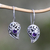 Amethyst drop earrings, 'Dancing Dewdrops' - Amethyst drop earrings (image 2b) thumbail