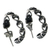 Sterling silver hoop earrings, 'Silver Hearts' - Sterling silver hoop earrings