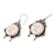 Cow bone dangle earrings, 'Moon Princess' - Carved Bone Dangle Earrings (image 2c) thumbail