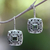 Peridot earrings, 'Cassava Leaves' - Sterling Silver Peridot Drop Earrings thumbail