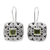 Peridot earrings, 'Cassava Leaves' - Sterling Silver Peridot Drop Earrings (image 2a) thumbail