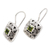 Peridot earrings, 'Cassava Leaves' - Sterling Silver Peridot Drop Earrings (image 2d) thumbail