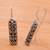 Silver drop earrings, 'Jasmine Scrolls' - Floral Sterling Silver Drop Earrings (image 2b) thumbail