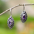 Amethyst drop earrings, 'New Life' - Indonesian Sterling Silver Amethyst Drop Earrings (image 2b) thumbail