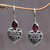 Garnet earrings, 'Heart's Desire' - Garnet earrings thumbail