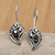 Garnet drop earrings, 'Dancing Dewdrops' - Sterling Silver Garnet Drop Earrings