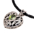 Peridot necklace, 'Summer Love' - Indonesian Heart Shaped Sterling Silver and Peridot Necklace (image 2e) thumbail
