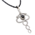 Onyx pendant necklace, 'Twin Serpents' - Sterling Silver and Onyx Snake Necklace from Indonesia (image 2b) thumbail