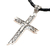 Leather cross necklace, 'Contemporary Cross' - Leather cross necklace (image 2e) thumbail