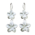 Earrings, 'Frangipani Twins' - Floral Sterling Silver Dangle Earrings thumbail