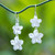 Earrings, 'Frangipani Twins' - Floral Sterling Silver Dangle Earrings