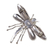 Garnet brooch pin, 'Enchanted Dragonfly' - Sterling Silver Garnet Dragonfly Brooch Pin (image 2c) thumbail