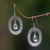 Sterling silver dangle earrings, 'Aqua Tear' - Sterling Silver Modern Dangle Earrings thumbail