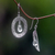 Sterling silver dangle earrings, 'Aqua Tear' - Sterling Silver Modern Dangle Earrings (image 2b) thumbail