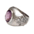 Men's amethyst ring, 'Violet Flame' - Men's Sterling Silver and Amethyst Ring (image 2f) thumbail