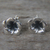 Sterling silver flower earrings, 'Silver Allamanda' - Floral Sterling Silver Stud Earrings (image 2) thumbail