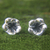Sterling silver flower earrings, 'Silver Allamanda' - Floral Sterling Silver Stud Earrings (image 2c) thumbail