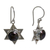 Pearl dangle earrings, 'Black Bali Star' - Pearl dangle earrings (image 2d) thumbail