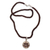 Bone and silk choker, 'Aged Immortal Smile' - Artisan Crafted Skull Necklace (image 2d) thumbail