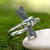 Men's sterling silver ring, 'Dragonfly Fortunes' - Men's Sterling Silver Ring (image 2) thumbail